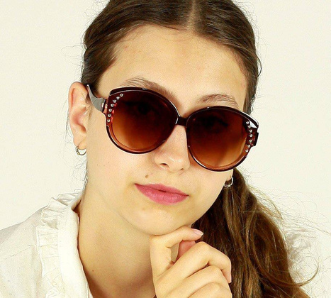 Luksusowe okulary przeciwsłoneczne MAZZINI  DIAMOND brąz - min. zamówienie 20 / 50 / 100 szt.