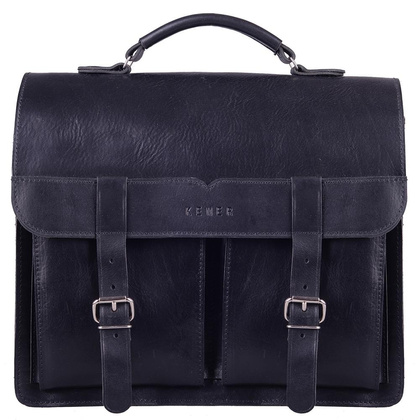 Torba skórzana na ramię KEMER 904 Czarny