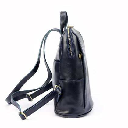 Plecak skórzany PELLUCCI 2002 Granatowy