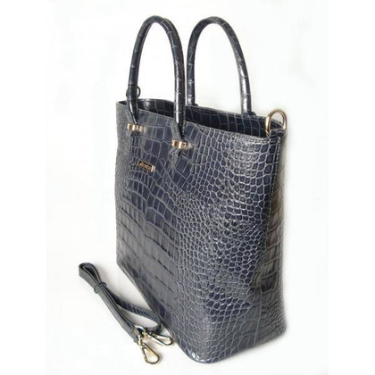 TOREBKI ALIGATOR GRAFIT WŁOSKA SKÓRA POJEMNA TECZKA KUFER A4  TA5044G2