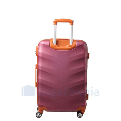 Mała kabinowa walizka KEMER RGL EXCLUSIVE 6881 SS Bordowo brązowa