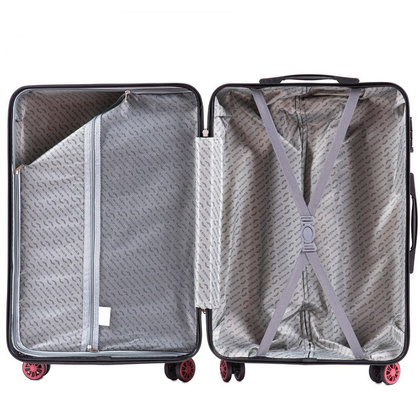 Średnia walizka WINGS PC5223 M Czarna