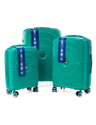 Zestaw 3 walizek KEMER RGL PP4 Szmaragdowy