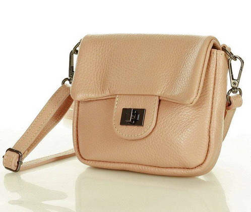 Mini torebka etui na telefon na pasku wizytowa listonoszka phone pouch - MARCO MAZZINI pudrowy róż - min. zamówienie 20 / 50 / 100 szt.