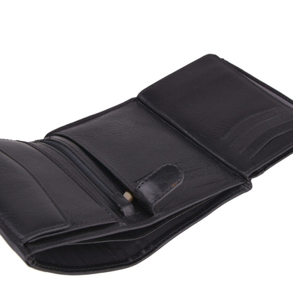 Portfel męski skórzany KEMER 012 Czarny - min. zamówienie 20 / 50 / 100 szt.