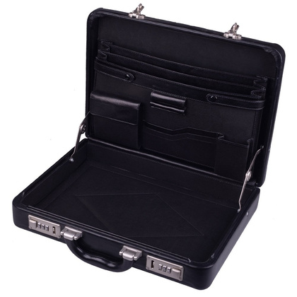 Neseser skórzany KEMER A7 Czarny - min. zamówienie 20 / 50 / 100 szt.