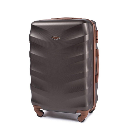 Średnia walizka WINGS 402 M Brązowa