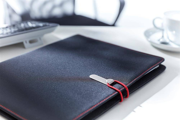 Portfolio SESSION, czarny, czerwony