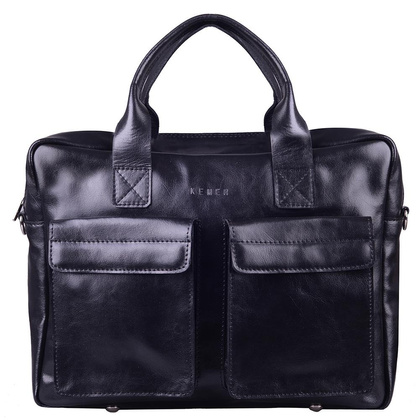 Torba skórzana na laptop KEMER TM 17/2/K Czarna - min. zamówienie 20 / 50 / 100 szt.