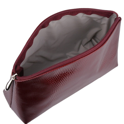 Kosmetyczka skórzana KEMER KO252 Bordo lakier - min. zamówienie 20 / 50 / 100 szt.