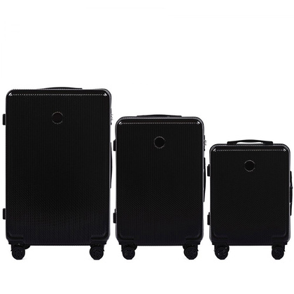 Zestaw 3 walizek WINGS PC565 Czarne