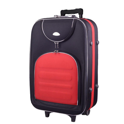 Duża walizka PELLUCCI RGL 801 L Czarno Czerwona