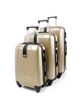 Zestaw 3 walizek PELLUCCI RGL 910 Złoty