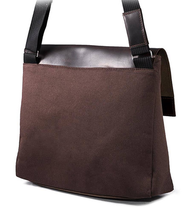 Stylowa torba na ramię z klapą BRØDRENE ML18 brąz + ciemny brąz - min. zamówienie 20 / 50 / 100 szt.