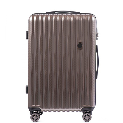 Średnia walizka WINGS PC5223 M Brązowa