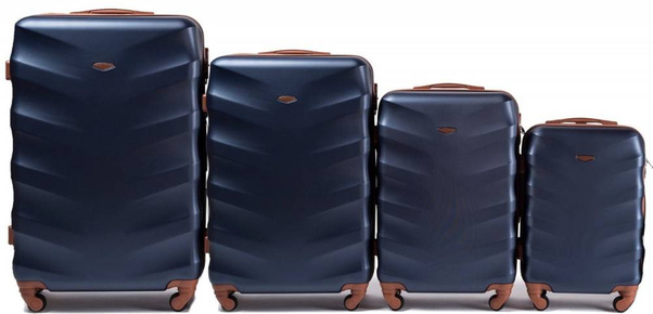 Zestaw 4 walizek WINGS 402 Granatowy