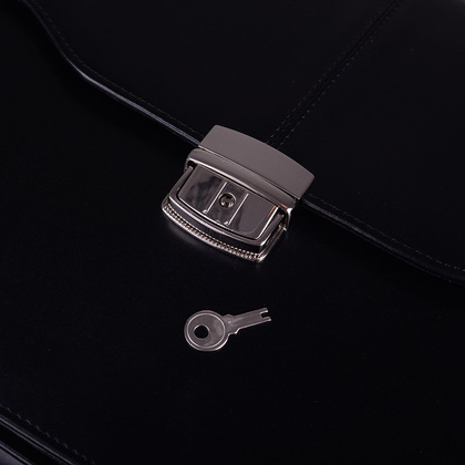 Teczka męska skórzana KEMER B 438 Czarna