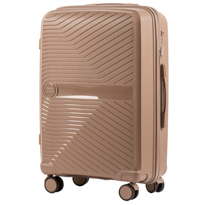 Średnia walizka WINGS DQ181-04 M Champagne