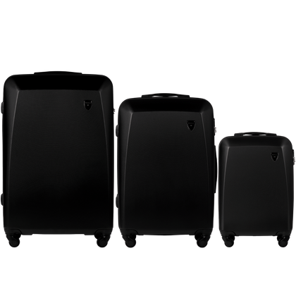 Zestaw 3 walizek WINGS 0125 Czarny