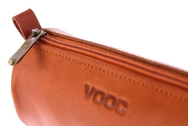 Duży okrągły piórnik Vintage P35 brąz