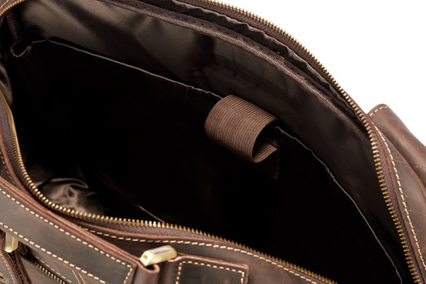 Torba skórzana na laptop 15,6" KEMER VOOC XC1 Czekoladowy brąz