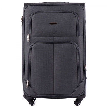 Duża walizka WINGS 214 4K L Szara