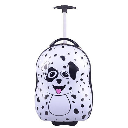 Walizka dziecięca KEMER RGL PIESEK Biało Czarna