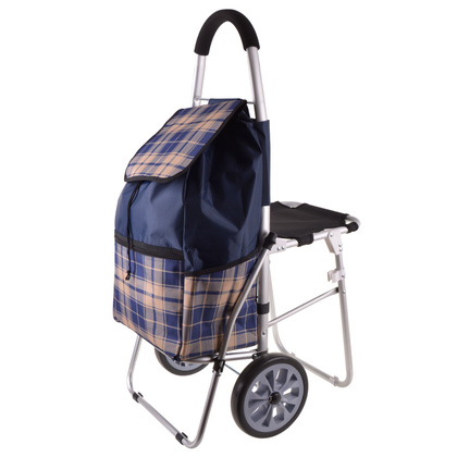 Wózek na zakupy KEMER BF105 Kratka Granat