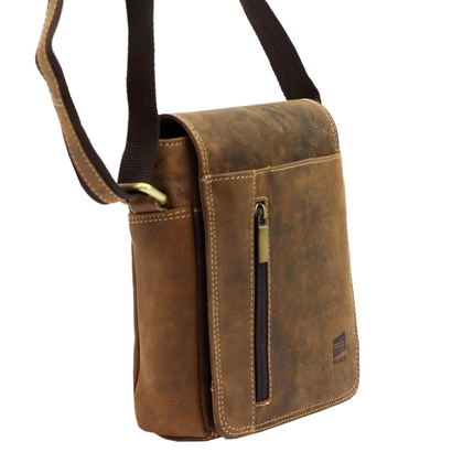 Klasyczna męska skórzana saszetka na ramię 