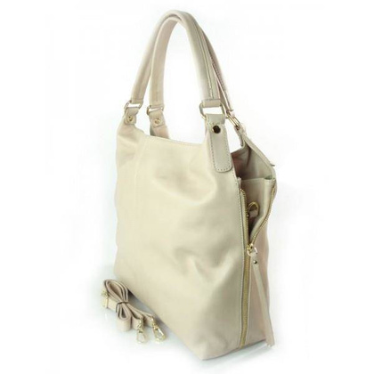 DUŻY PIĘKNY WOREK  VERA PELLE  POJEMNY ZAMKI A4  WŁOSKA TORBA  RÓŻ PUDROWY  W678RR KEMER