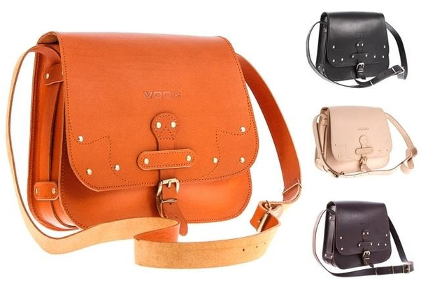 Listonoszka z ćwiekami KEMER VOOC Vintage P39 naturalny