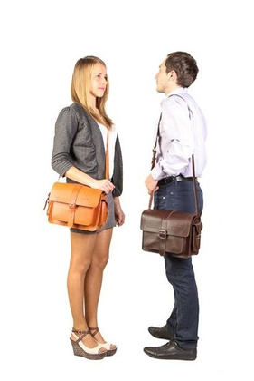 Oryginalna torba skóra KEMER VOOC Vintage P29 brąz