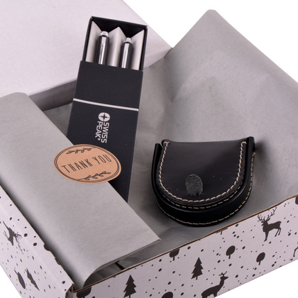 Zestaw prezentowy KEMER długopis i ołówek automatyczny + podkówka Czarny