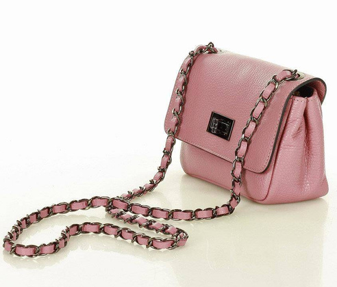 Torebka wizytowa listonoszka skóra MAZZINI - Sevilla dusty róż - min. zamówienie 20 / 50 / 100 szt.