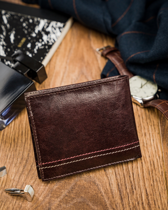 Portfel męski skórzany always wild N015-VTK-D Brązowy