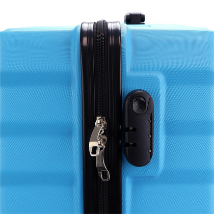 Zestaw  z trzech walizek i kuferka W6007#14 14/20/24/28 magnolia KEMER