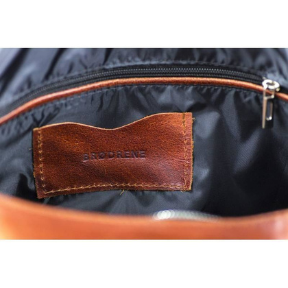 Podróżna torba na ramię ze skóry BRØDRENE R10 ciemny brąz smooth leather - min. zamówienie 20 / 50 / 100 szt.