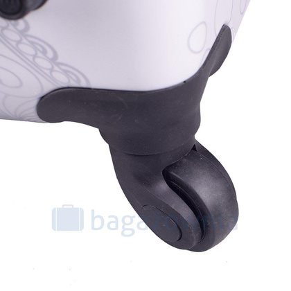 Średnia walizka KEMER RGL PRINT M Biedronka Biało Czerwona