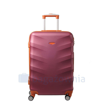 Mała kabinowa walizka KEMER RGL EXCLUSIVE 6881 SS Bordowo brązowa