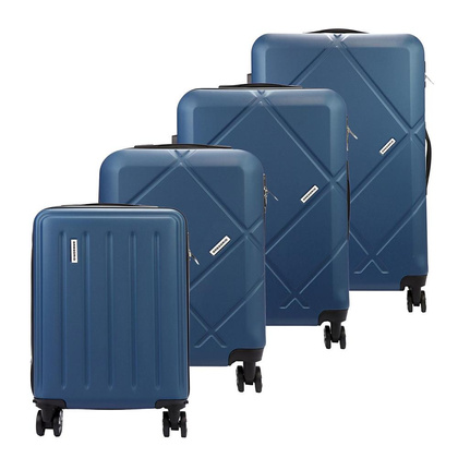 Zestaw z czterech walizek W3015 18/20/24/28 niebieski KEMER
