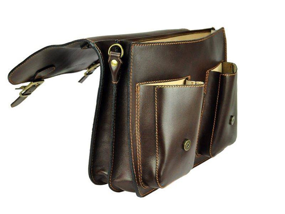 Teczka skórzana PELLUCCI 858 Brązowa