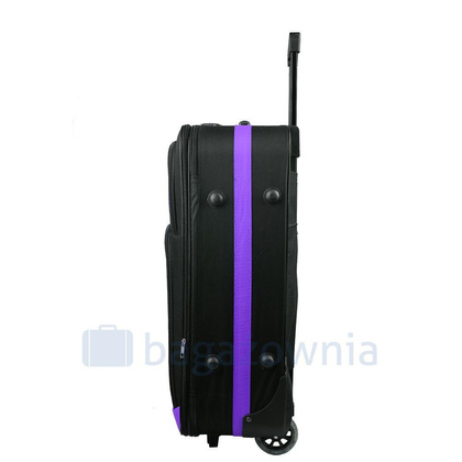 Duża walizka PELLUCCI RGL 652 L Czarna / Fioletowa