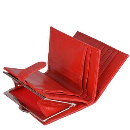 Portfel damski skórzany KEMER P13 Czerwony