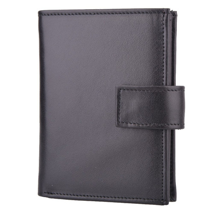 Portfel męski skórzany KEMER P4JL Czarny