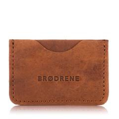 Etui na karty ze skóry naturalnej BRØDRENE E01 jasny brąz - min. zamówienie 20 / 50 / 100 szt.