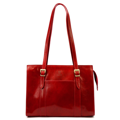 Klasyczna damska torebka, skóra naturalna, 54