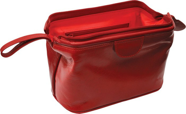 Kosmetyczka skórzana KEMER 43901302 Brązowa - min. zamówienie 20 / 50 / 100 szt.