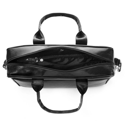 Klasyczna torba męska z paskiem na ramię BRØDRENE b12 ciemny brąz - min. zamówienie 20 / 50 / 100 szt.