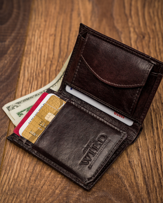 Portfel męski skórzany always wild® skóra na karty