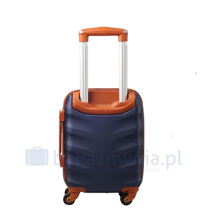Bardzo mała walizka KEMER RGL EXCLUSIVE 6881 XS Granatowo brązowa